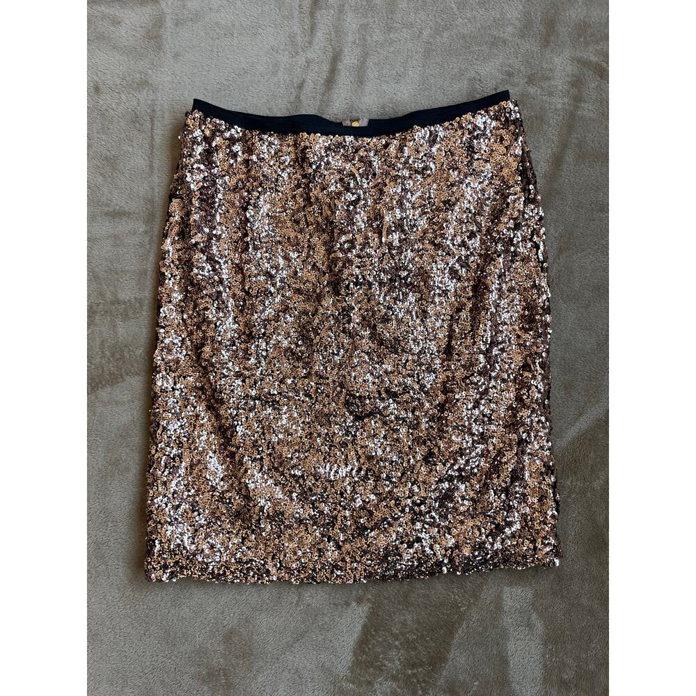 Cremieux Rose Gold Sequins Pencil Skirt Women’s‎ Size Medium